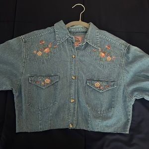 Jean Western Crop Top